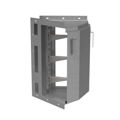 Короб кабельный блочный угловой горизонтальный с наружным углом поворота