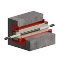 Проходка кабельная противопожарная модульная 99х99 L300 мм FIREFORT