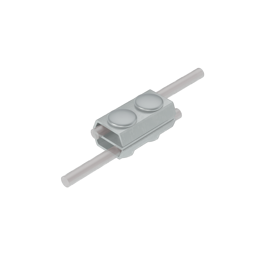 Параллельный соединитель прутка Ø 5-8 мм двойной CU