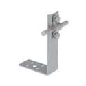Угловой держатель болтовой для прутка D5-10 мм H60 мм AURAFORT ZN