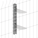 Комплект крепления консоли KBO к сетчатым ограждениям 450 мм