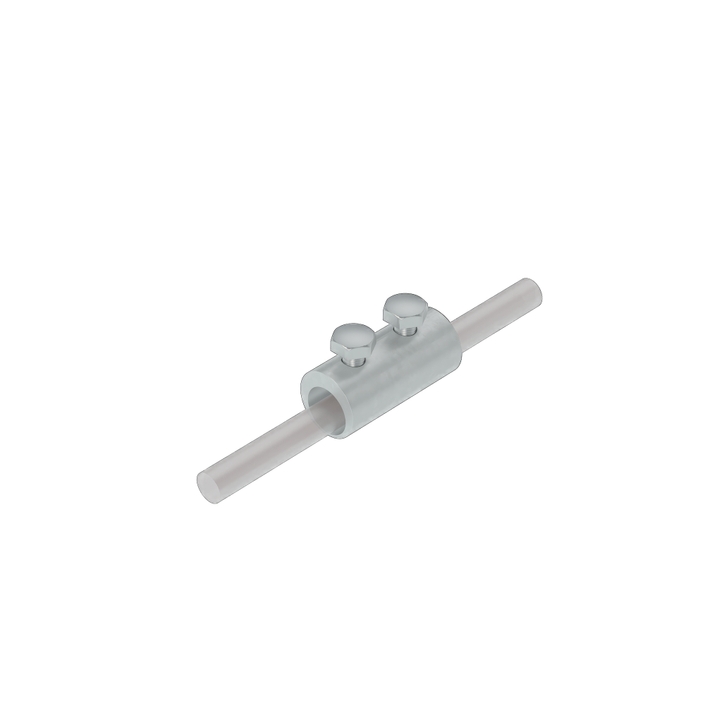 Двухболтовой сквозной соединитель прутка Ø 5-8 мм
