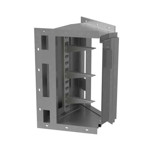 Короб кабельный блочный угловой горизонтальный с внутренним углом поворота