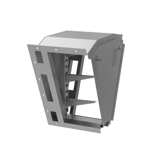 Короб кабельный блочный угловой с поворотом вниз