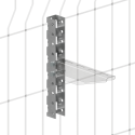 Комплект крепления консоли KBO к сетчатым ограждениям 300 мм