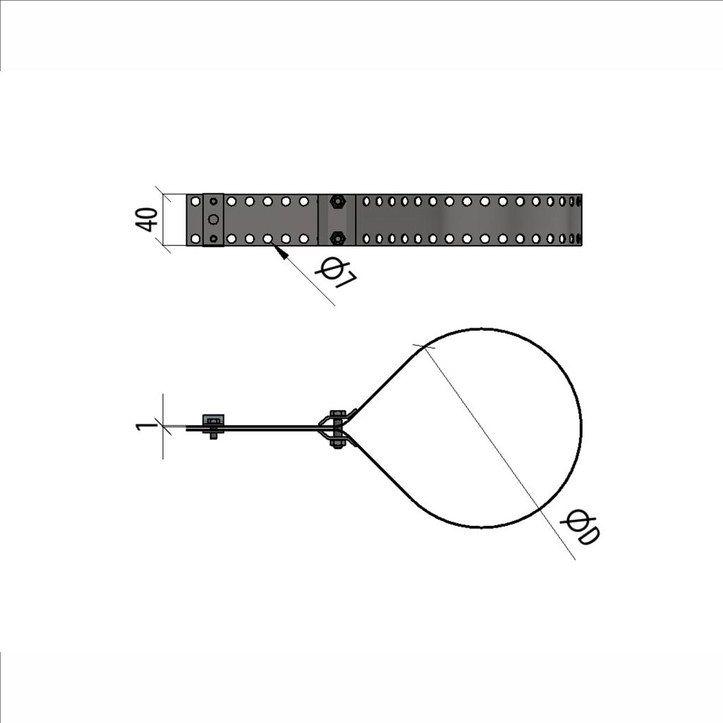 Универсальный держатель для труб до Ø 92 мм для прутка Ø 5-10 мм HD