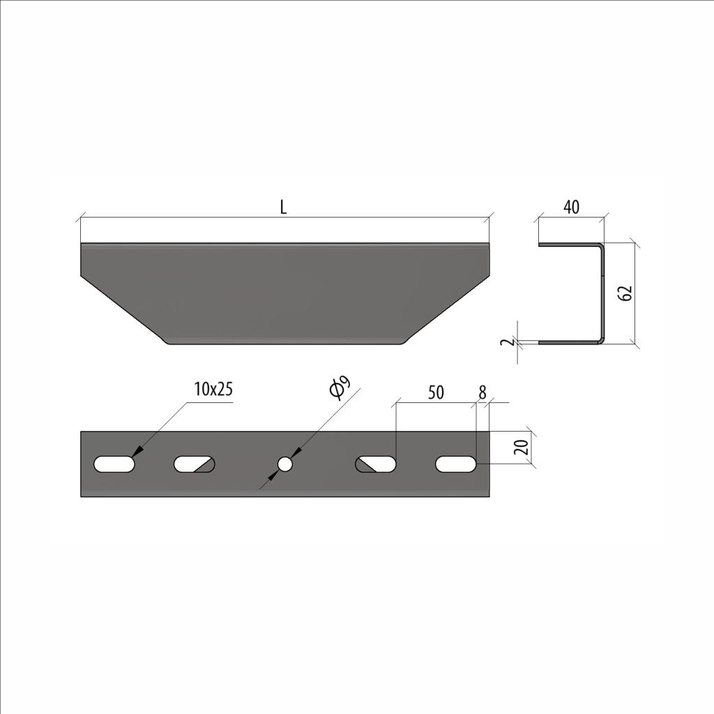 LO1127 | Купить Траверса для шпильки 300 мм с гарантей от производителя