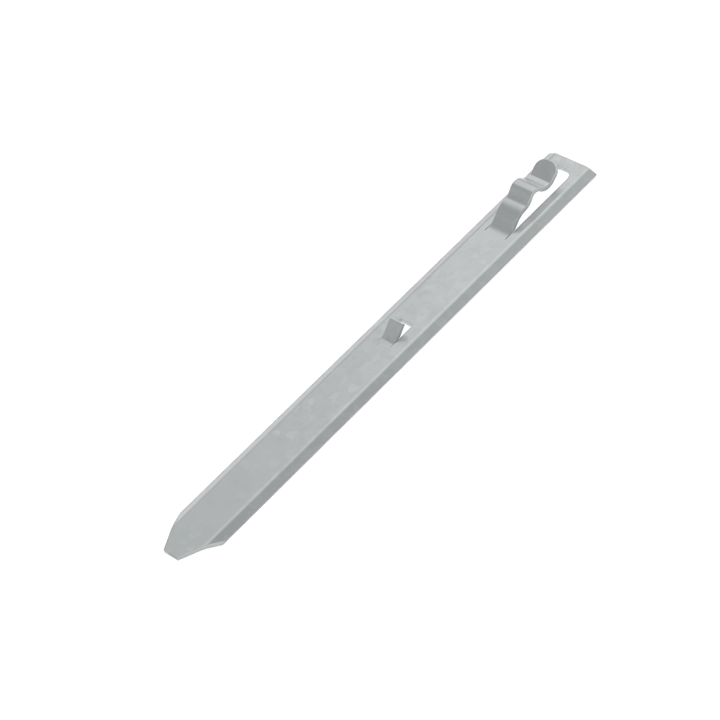 Прямой вбиваемый держатель для прутка Ø 5-12 мм и полосы до 30 мм H70 мм